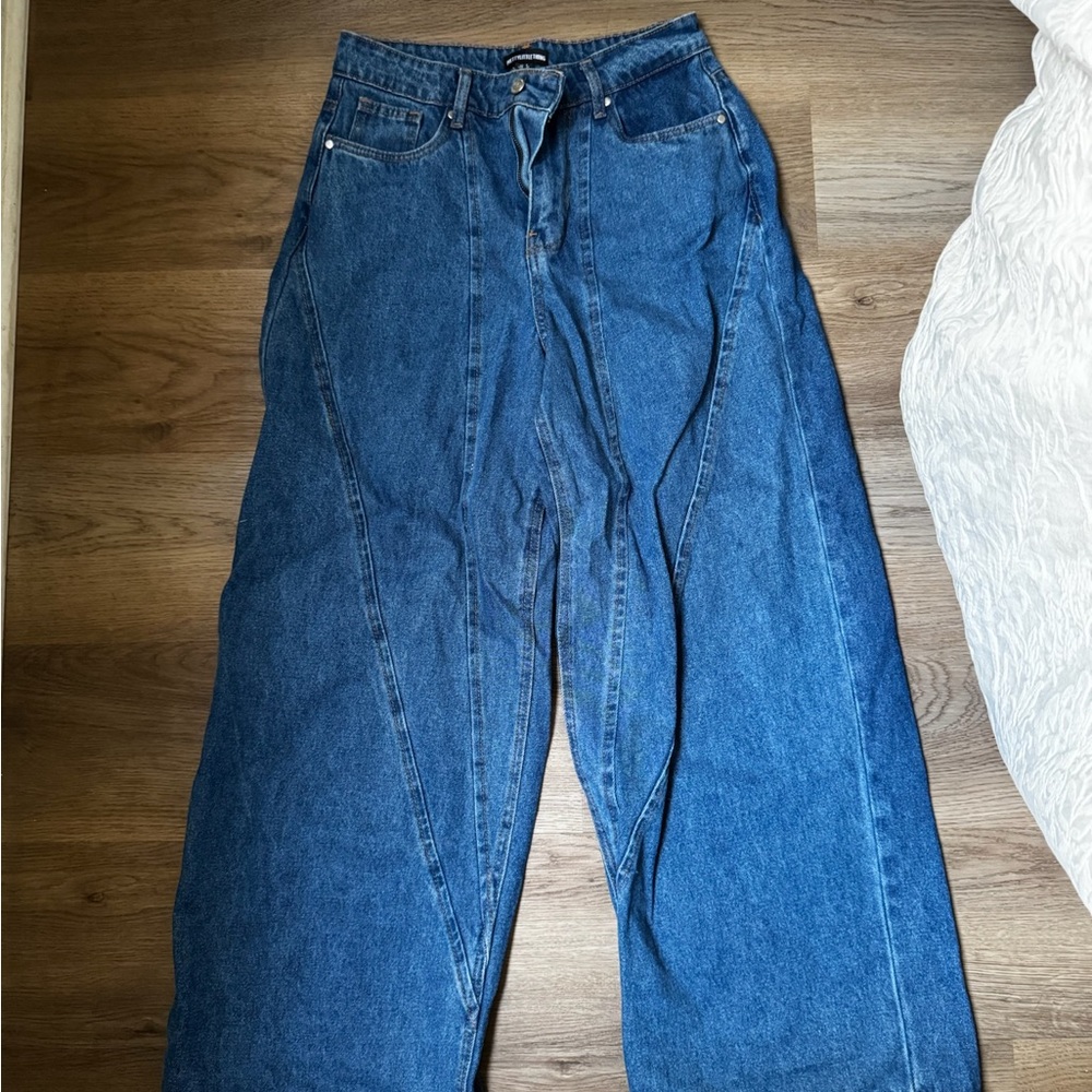 PrettyLittleThing Denim Wide Leg Jeans